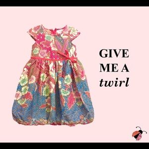 Pink Blue Toddler Dress